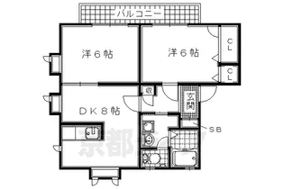 ウエストサイドタウン【C107号室】の間取り