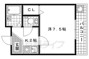 メゾンヒラキ【1-D号室】の間取り