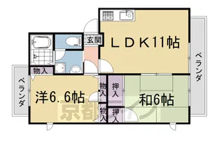 京都府宇治市菟道西中【アパート】の間取り