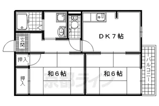 京都府久世郡久御山町藤和田【アパート】の間取り
