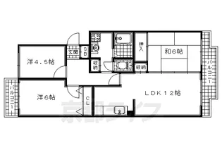 ハイランドヒル一里山【206号室】の間取り