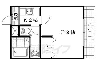 京都府宇治市木幡【マンション】の間取り