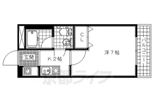 京都府宇治市木幡【マンション】の間取り