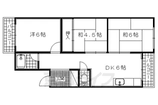 京都府城陽市枇杷庄【マンション】の間取り