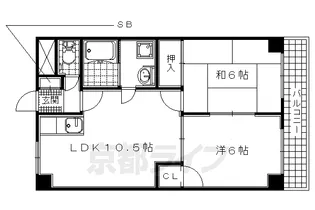 エスポワール21【301SL号室】の間取り