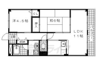 ガレット椋【1階】の間取り