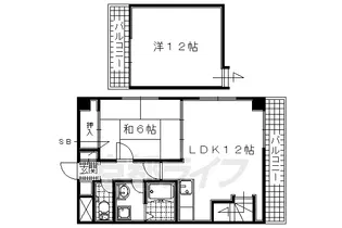 ラパンジール城陽【401号室】の間取り