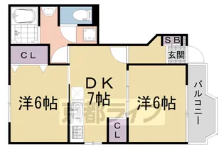 メゾン山城【102号室】の間取り