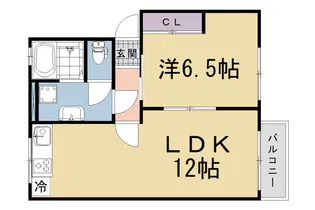 ソファレ西村【A203号室】の間取り