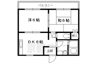グランドゥール壱番館【201号室】の間取り