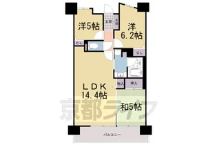パデシオン六地蔵 ザ・タワーレジデンス【810号室】の間取り
