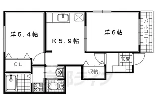プラム里開【101号室】の間取り
