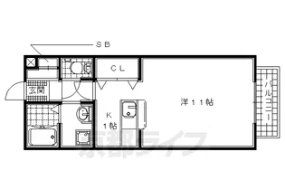 グランシャリオ【108号室】の間取り