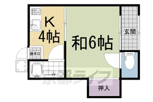 京都府宇治市宇治池森【アパート】の間取り