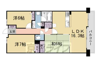 パデシオン宇治小倉【6階】の間取り