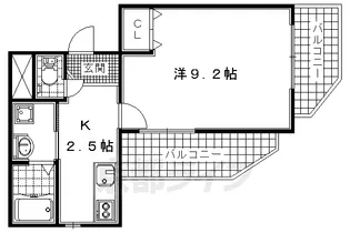 京都府宇治市小倉町天王【マンション】の間取り