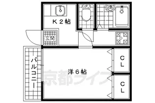 京都府久世郡久御山町野村【アパート】の間取り