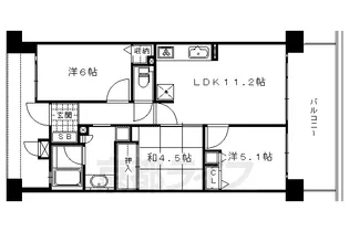 エスリード宇治広野【603号室】の間取り