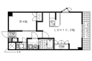 京都府久世郡久御山町佐山【マンション】の間取り