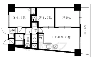サンヴェール京都西陣【305号室】の間取り