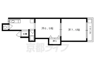 京都府京都市上京区木屋之町【マンション】の間取り