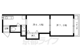 京都府京都市上京区木屋之町【マンション】の間取り