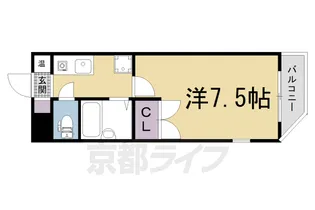 K’s 北白川【205号室】の間取り