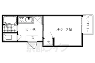 ベルエキップⅠ・Ⅱ【Ⅱ-101号室】の間取り