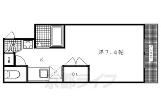 サンジュネス五条【504号室】の間取り