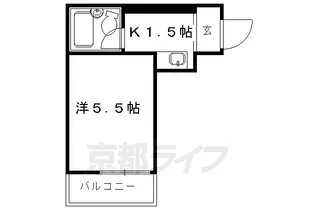 1Kの間取り画像