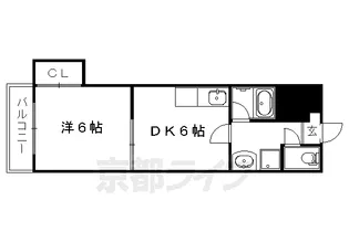 京都府京都市北区紫野西泉堂町【マンション】の間取り
