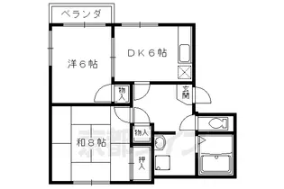 ドミール修学院【103号室】の間取り
