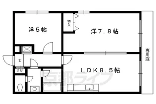 元土御門【102号室】の間取り