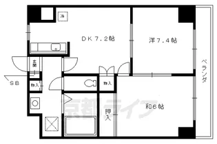 コアロード鷹ヶ峯【105号室】の間取り