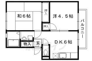 R アーバン【1-A号室】の間取り