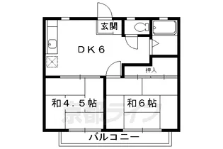 エステート一条【203号室】の間取り