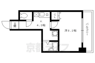京都府京都市上京区元北小路町【マンション】の間取り