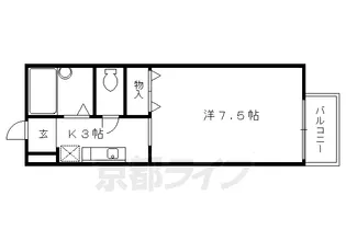 ファインフォーリスト【102号室】の間取り