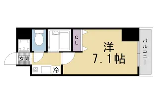 エクセレント御所西【701号室】の間取り