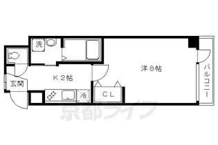 グリーンヒル宝池【201号室】の間取り