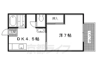 コーポ春菜 A.B棟【202号室】の間取り