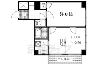 ヴァンタリゼ荒神口【3-C号室】の間取り