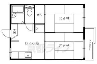 ハイツ・ヒエイビュー【201号室】の間取り