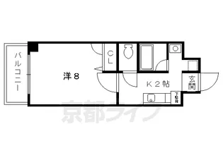 クリスタルグランツ京都御所北【2階】の間取り