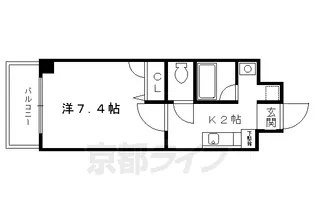 クリスタルグランツ京都御所北【503号室】の間取り