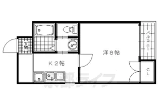 グランシャリオ智恵光院【402号室】の間取り