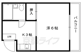 コーポ中島【403号室】の間取り