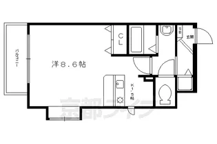 プレサンス京大東【3階】の間取り