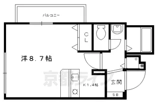プレサンス京大東【307号室】の間取り