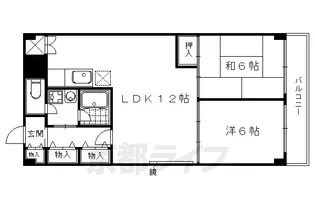 パレス洛北【3階】の間取り